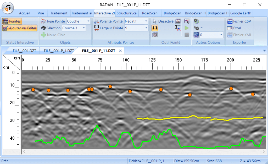 Logiciel géoradar RADAN 7